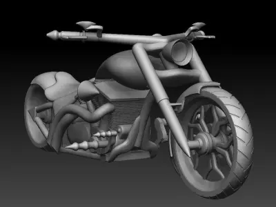 Chopper Motorcycle 3D print model purchase