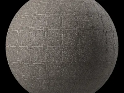 Tile Materials 30- Concrete Tiling By Gravel Sbsar Pbr Seamless Texture