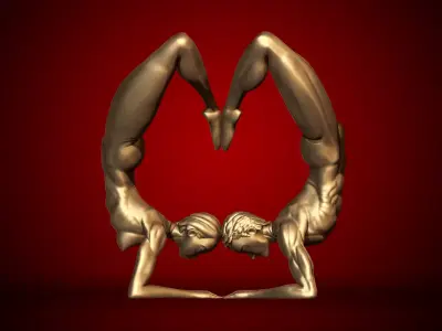 Lean on Me - Heart 3D print model