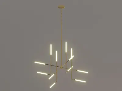 Mid Century Modern Chandelier Collection 3D model