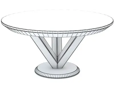 Contemporary Table Round Element 3D model