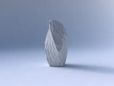 Vase twisted arc quadratic with bubbles 3D print model