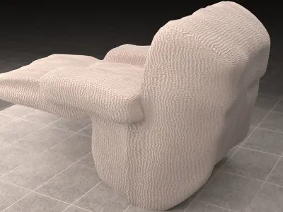 Lazy Boy Chair Low-poly 3D model