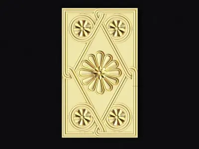 Central decor ornament for furniture 3D model 296