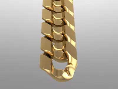 cuban chain STL 3D model