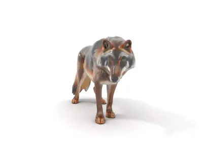 Majestic Wolf Fur model pack Low-poly 3D model