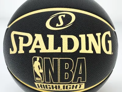 Basketball ball Low-poly 3D model 12