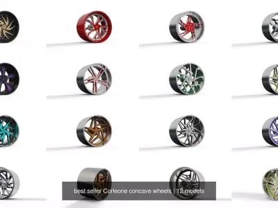 best seller Corleone concave wheels 3D Model Pack