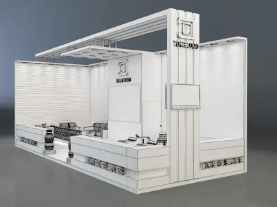  Booth Exhibition Stand a638c 3D model