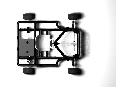 3D Go-Kart Model Made By Pipe and Electric motor 3D model
