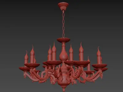 Chandelier Nera E 1 1 15 A 3D model