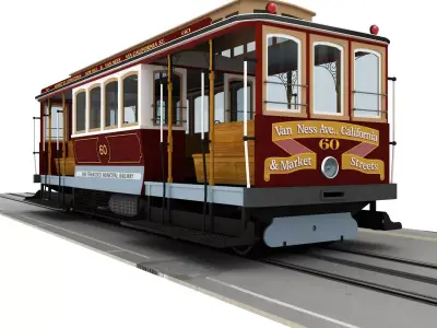 San Francisco Cable Car  3D model