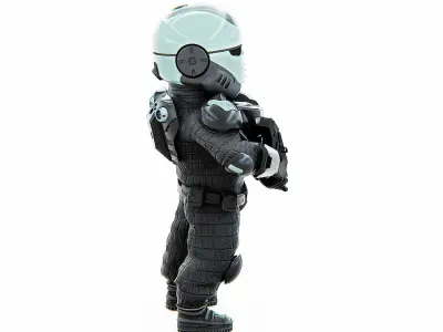 CYBER SOLDIER XC-400 Rigged for Unreal Engine - Unity - MIXAMO  3D model