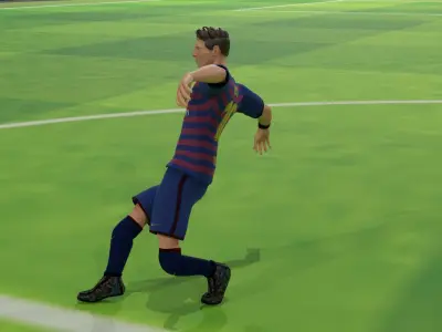 Messi Animation 3D - Dancing - Blender Free 3D model