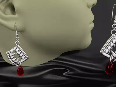 earrings 008 3D model