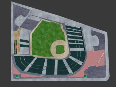 Oracle Park Stadium Low-poly 3D model
