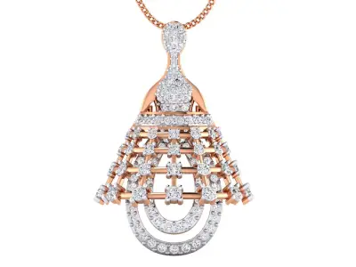 Women pendant 3D print model 3