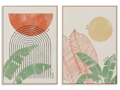 Abstract Painting Frame set 3D model 174