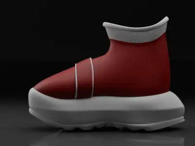 Santa Shoes Low-poly 3D model