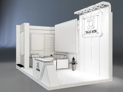  Booth Exhibition Stand a258c 3D model