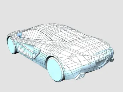 3D model SPORT CAR P1 Low-poly 3D model