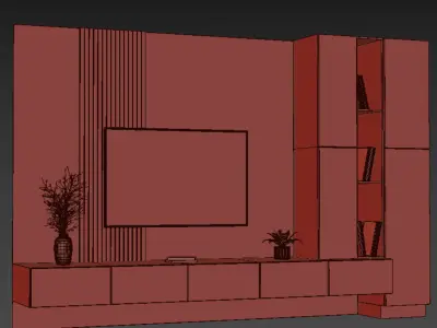 tv wall 6-2 3D model