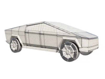 Tesla Cybertruck Low-poly 3D model