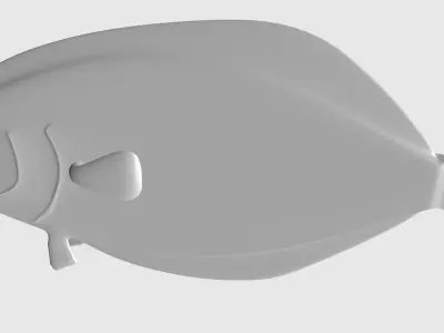Flounder Fish  Low-poly 3D model
