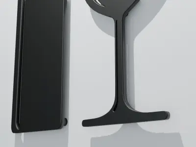 Kitchen Wall Decoration - Wine and Glass 3D model