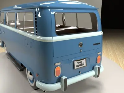 Volkswagen Combi T2 1970  3D model