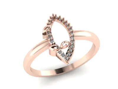 Jewelry Diamond Ring 3D Print Model  3D print model 3