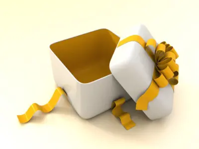 Gift Box Low-poly 3D model shop