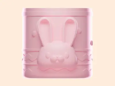 Rabbit Pencil Jar 3D print model