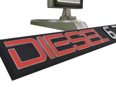 6 2 Diesel Badges Low-poly 3D model