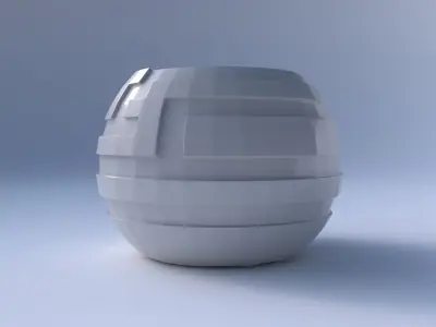 Bowl spheric with sharp ribbons 3D print model