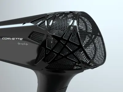 Corvette classic style hair dryer 3D model