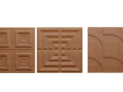 3D Panel wooden 3D model