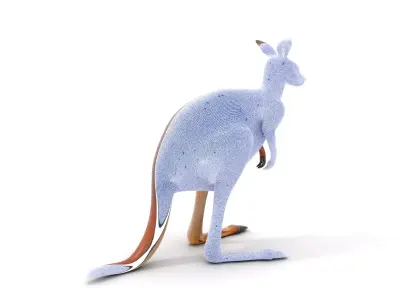 Realistic Kangaroo model pack Low-poly 3D model