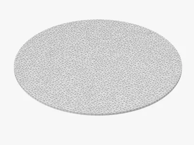 Round yelow rug  3D model