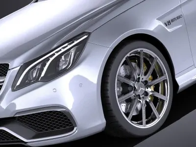 Mercedes-Benz E63 AMG Convertible 2015 VRAY 3D model