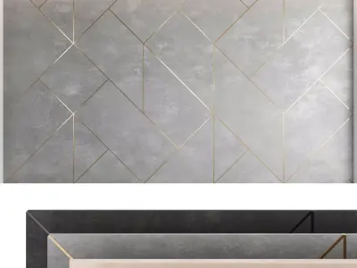 Decorative wall panel set 48 3D model