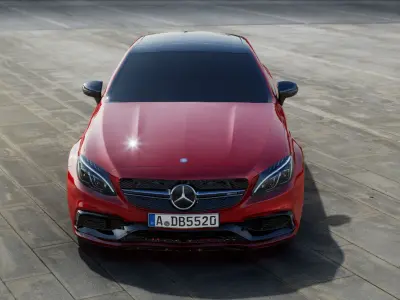 3D Mercedes C63S Ultra Low Poly - UE4 - UE5 Low-poly 3D model