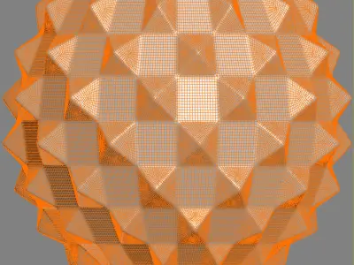 Triangulation Chubby Vase Geometric Shape 3D Print Model 3D print model