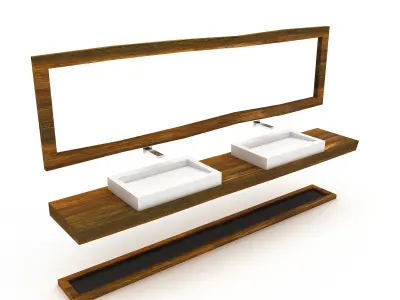 3D bohemian bathroom toilet 02 model Low-poly 3D model