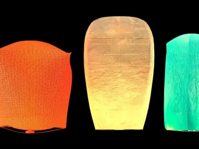 Chinese sky lantern 3D model