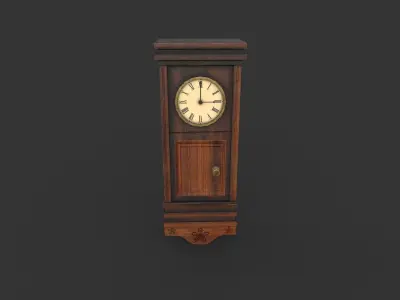 Old Clock Low-poly 3D model
