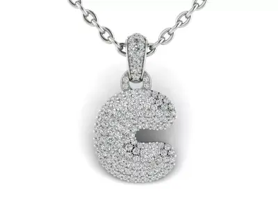 Alphabet Bubble C 3D print model