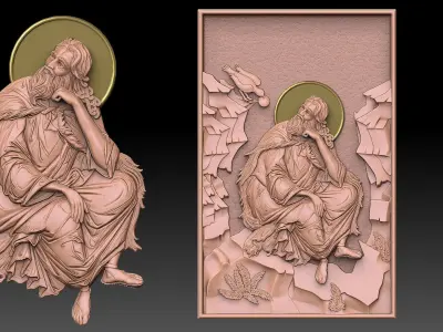 Saint Elijah the Prophet  Relief CNC  3D print model