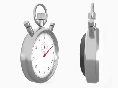 Stopwatch Low-poly 3D model