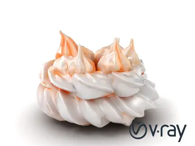 Stylized Meringue Cake Surreal Design model pack Low-poly 3D model
